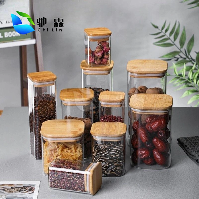 clear glass jars with lids